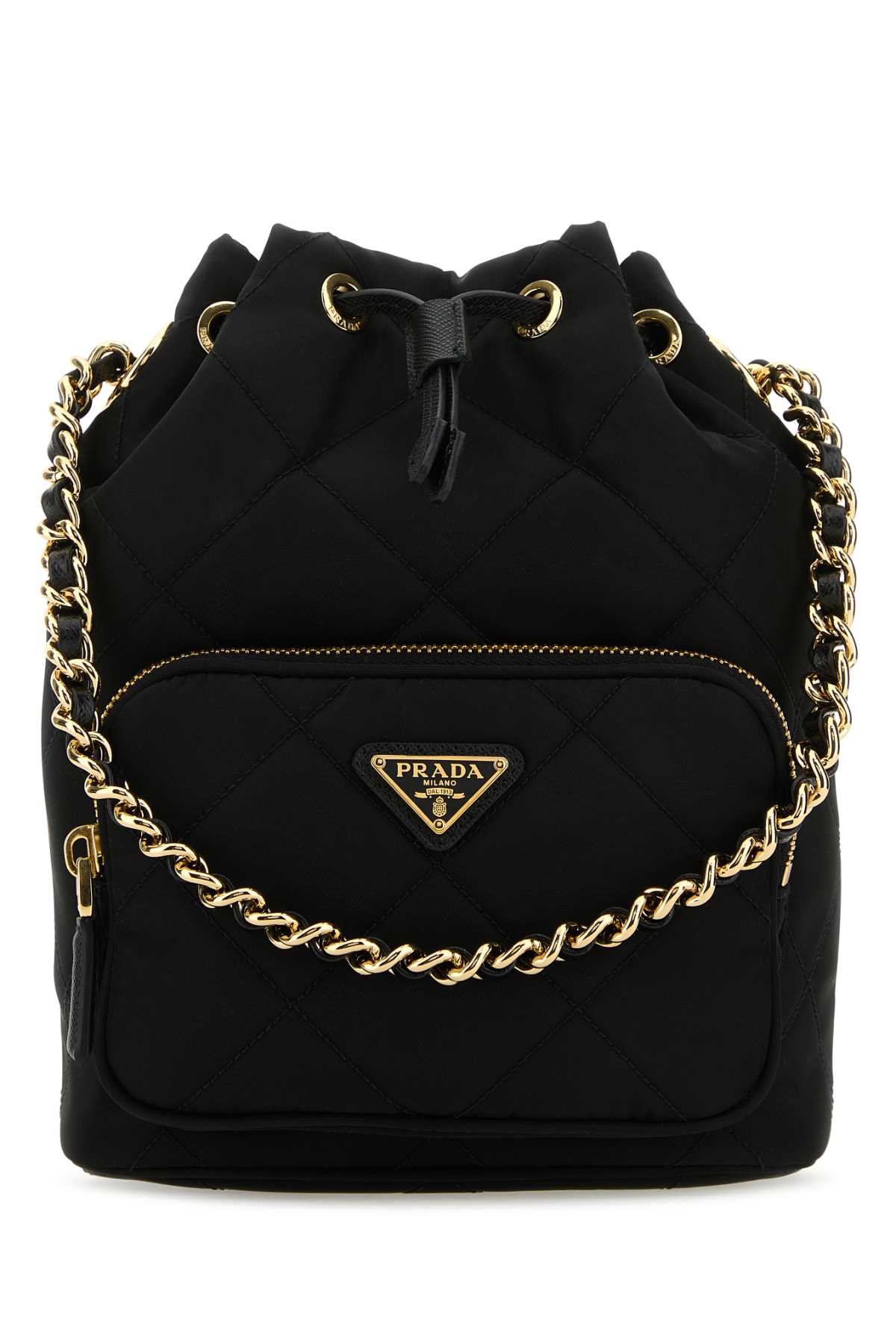 PRADA Reimagined Black Bucket Handbag - 17x22x12 cm