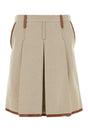 MIU MIU Two-Tone Canvas Mini Skirt