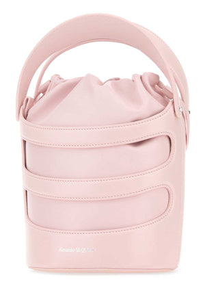 ALEXANDER MCQUEEN Mini Pastel Pink Leather Bucket Handbag