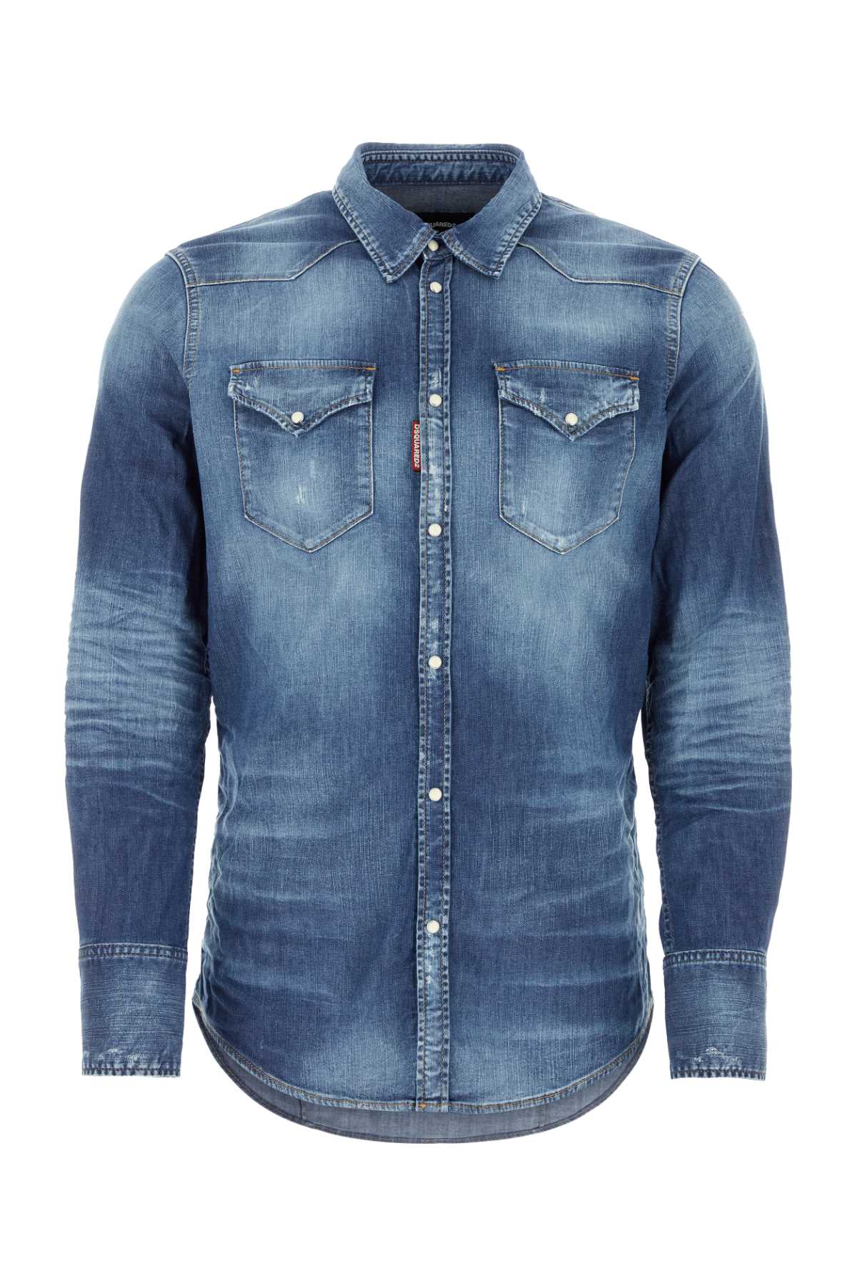 DSQUARED Stretch Denim Shirt for Men - Size Available