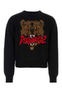 DSQUARED Black Wool Blend Sweater for Men - Cozy Knitwear