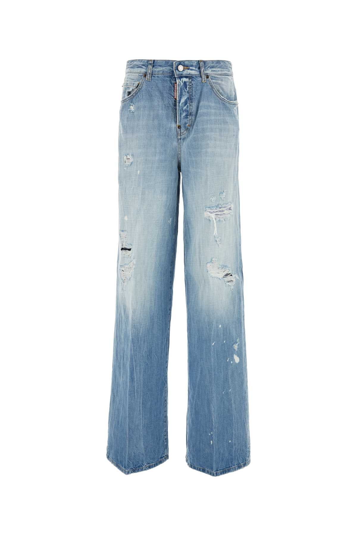 DSQUARED Wide-Leg Denim Traveller Jeans for Women - 2024 Collection