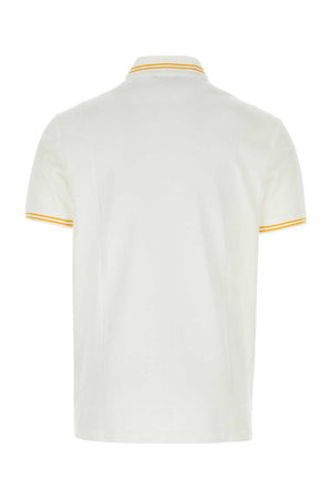 VERSACE Classic White Piquet Polo Shirt for Men