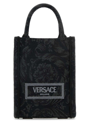 VERSACE Mini Embroidered Fabric Handbag