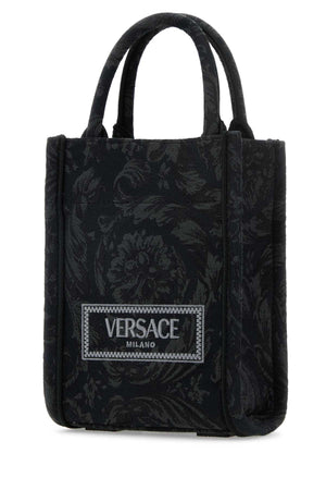 VERSACE Mini Embroidered Fabric Handbag