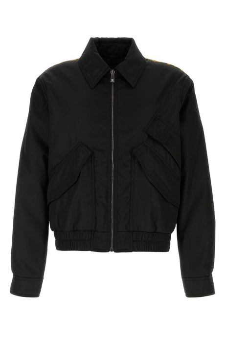 VERSACE Classic Black Nylon Bomber Jacket