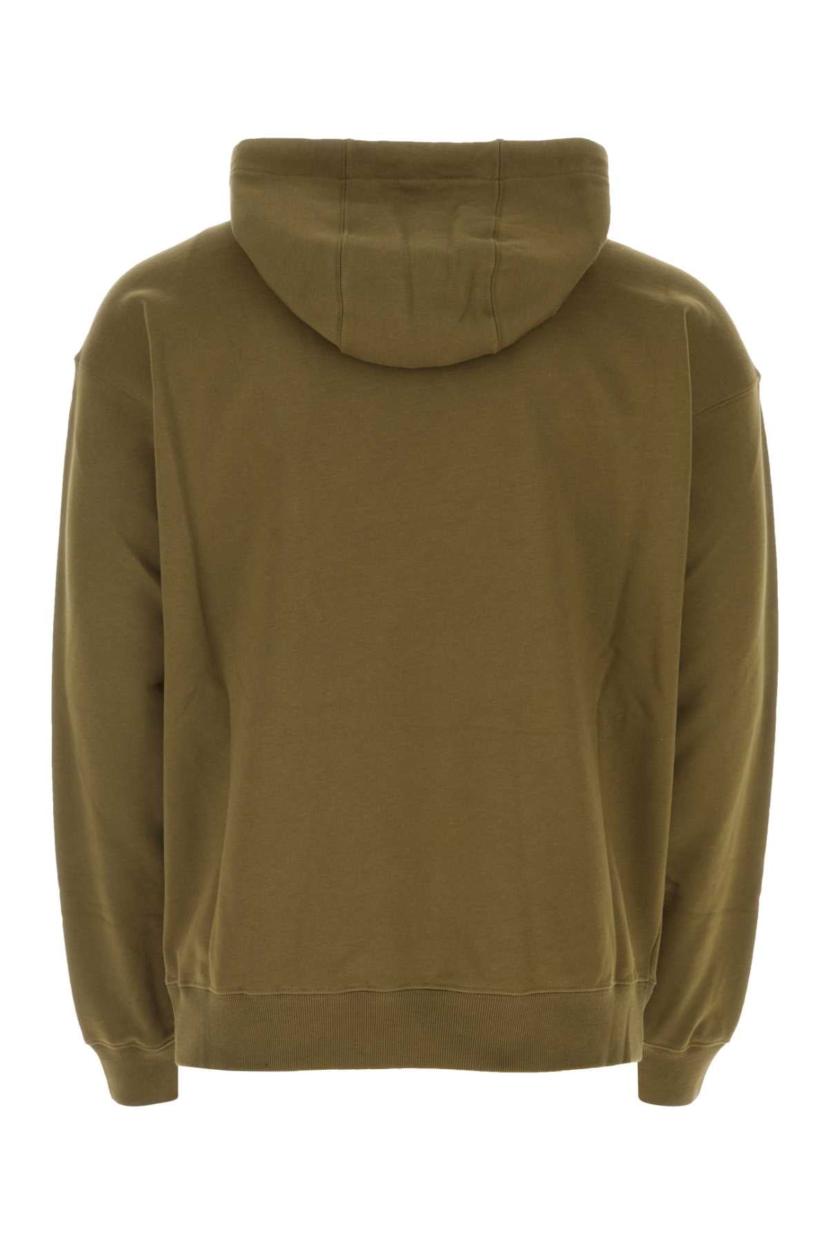 VERSACE Army Green Cotton Sweatshirt for Men