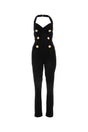 BALMAIN Chic Black Viscose Jumpsuit for Women