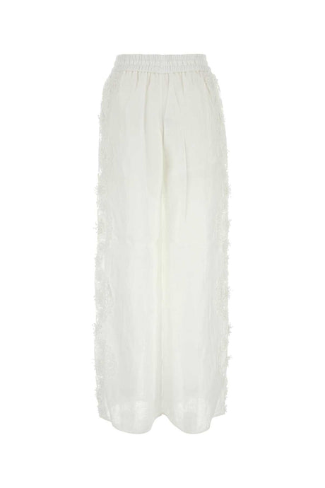 ZIMMERMANN Palazzo Pant in Luxurious White Linen