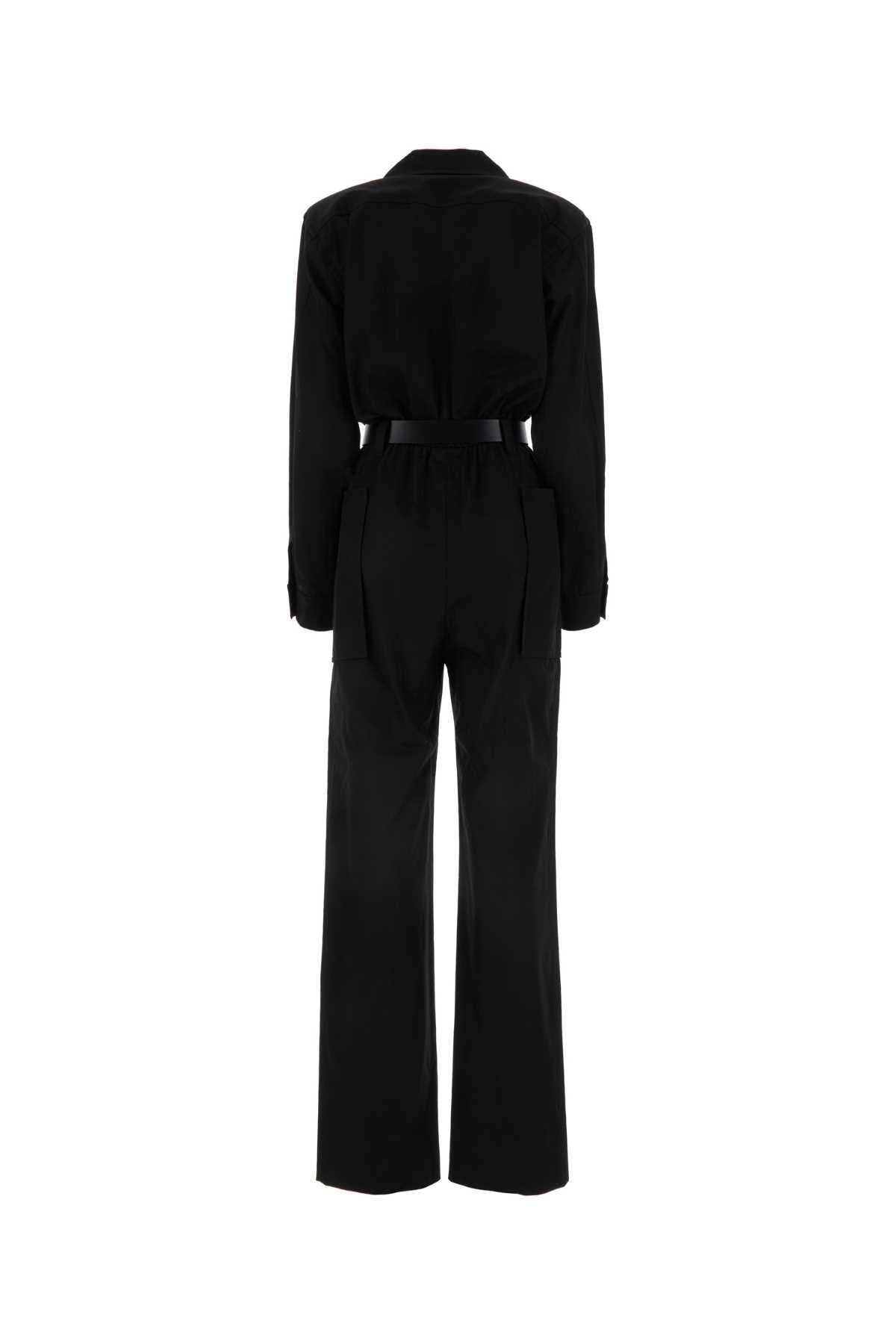 SAINT LAURENT Chic Black Twill Jumpsuit for Women