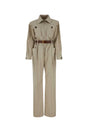 SAINT LAURENT Chic Sand Twill Jumpsuit for Women