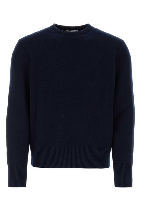 THOM BROWNE Midnight Blue Wool Sweater for Men