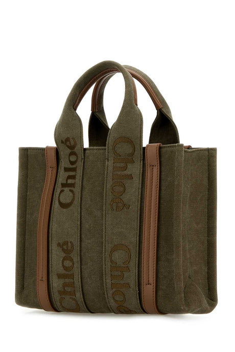 CHLOE Mini Khaki Canvas Handbag - Chic and Stylish