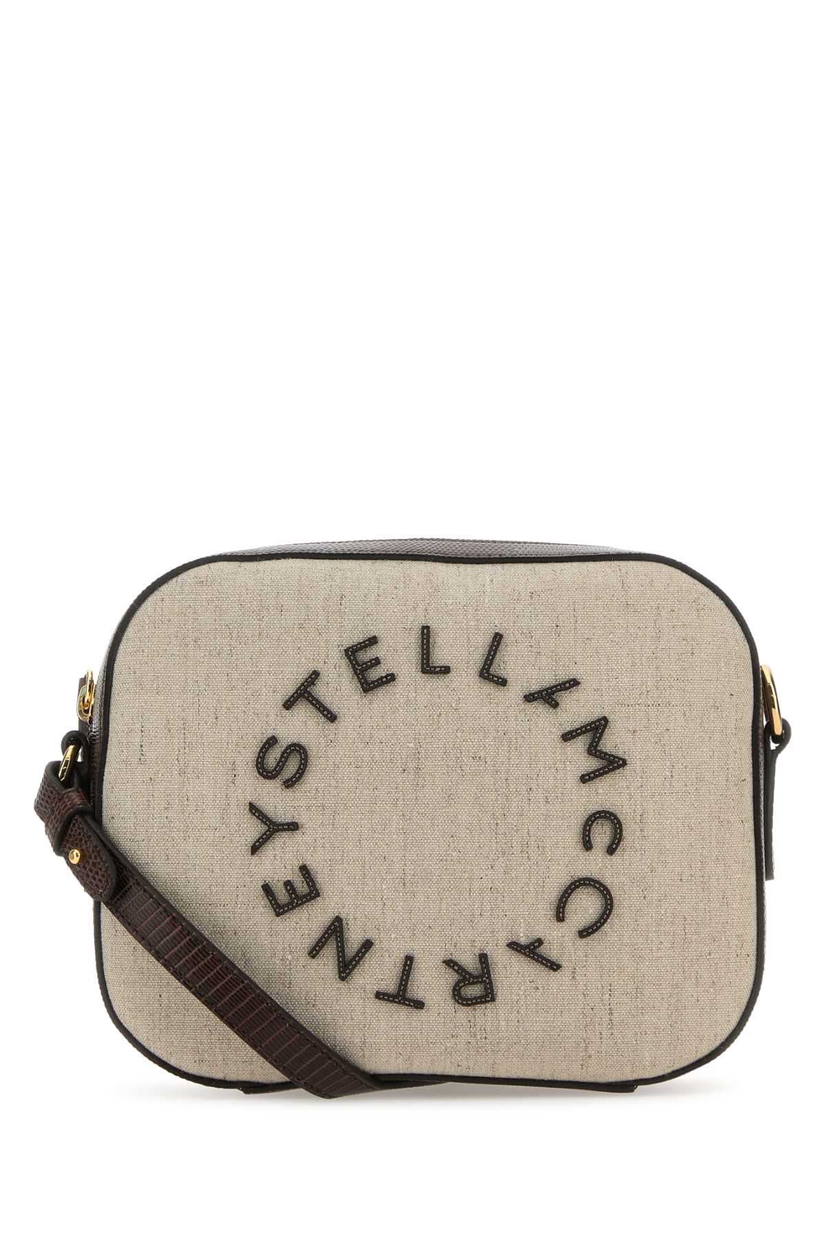 STELLA McCARTNEY Mini Cappuccino Canvas Crossbody Handbag