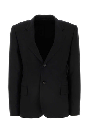 BALENCIAGA Chic Black Wool Blazer for Women