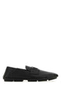 DOLCE & GABBANA Classic Black Leather Driver Loafers for Men