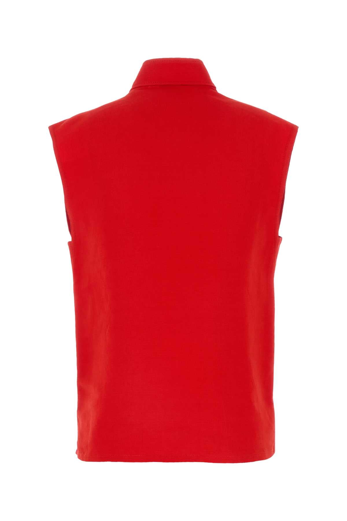 BURBERRY Chic Red Canvas Vest for Women