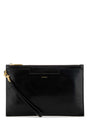 BALLY Sleek Black Leather Mini Clutch - 26 cm x 17 cm