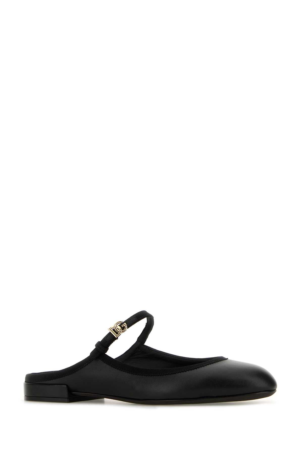 DOLCE & GABBANA Luxury Nappa Leather Slippers for Women