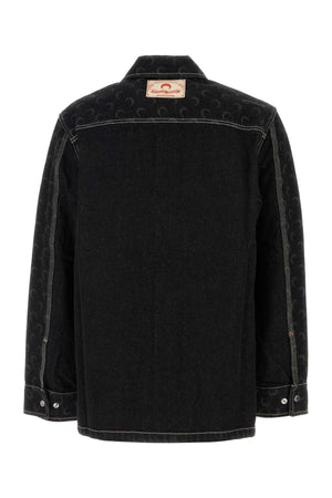 MARINE SERRE Oversized Black Denim Shirt for Men