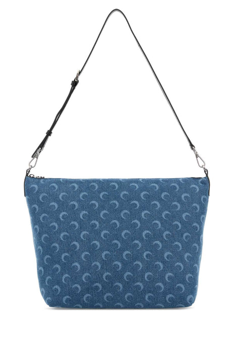 MARINE SERRE Denim Shoulder Handbag - 32cm x 29cm