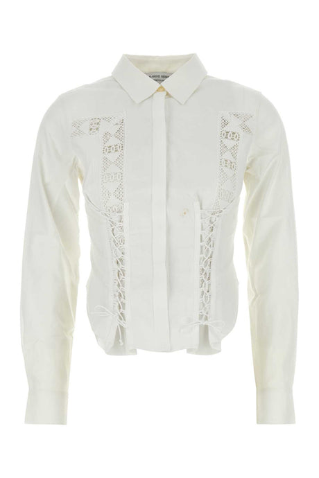 MARINE SERRE Effortless Chic White Cotton Shirt