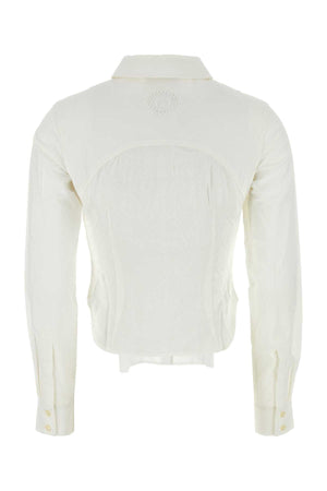 MARINE SERRE Effortless Chic White Cotton Shirt