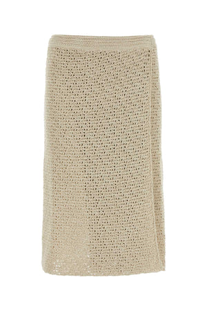 BOTTEGA VENETA Crochet Skirt - Beige Tan Mini for Women