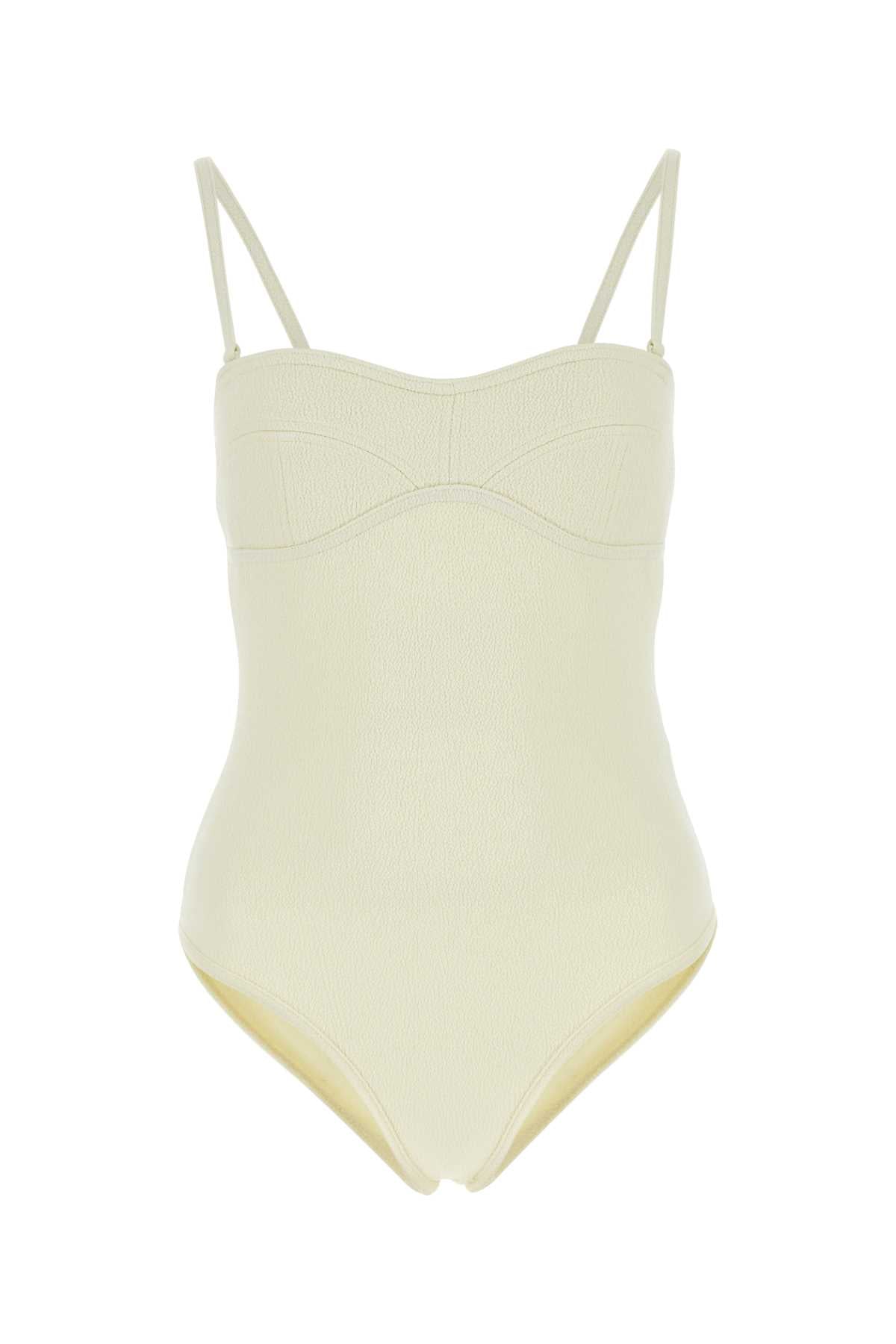 BOTTEGA VENETA Pastel Yellow Stretch Nylon Swimsuit