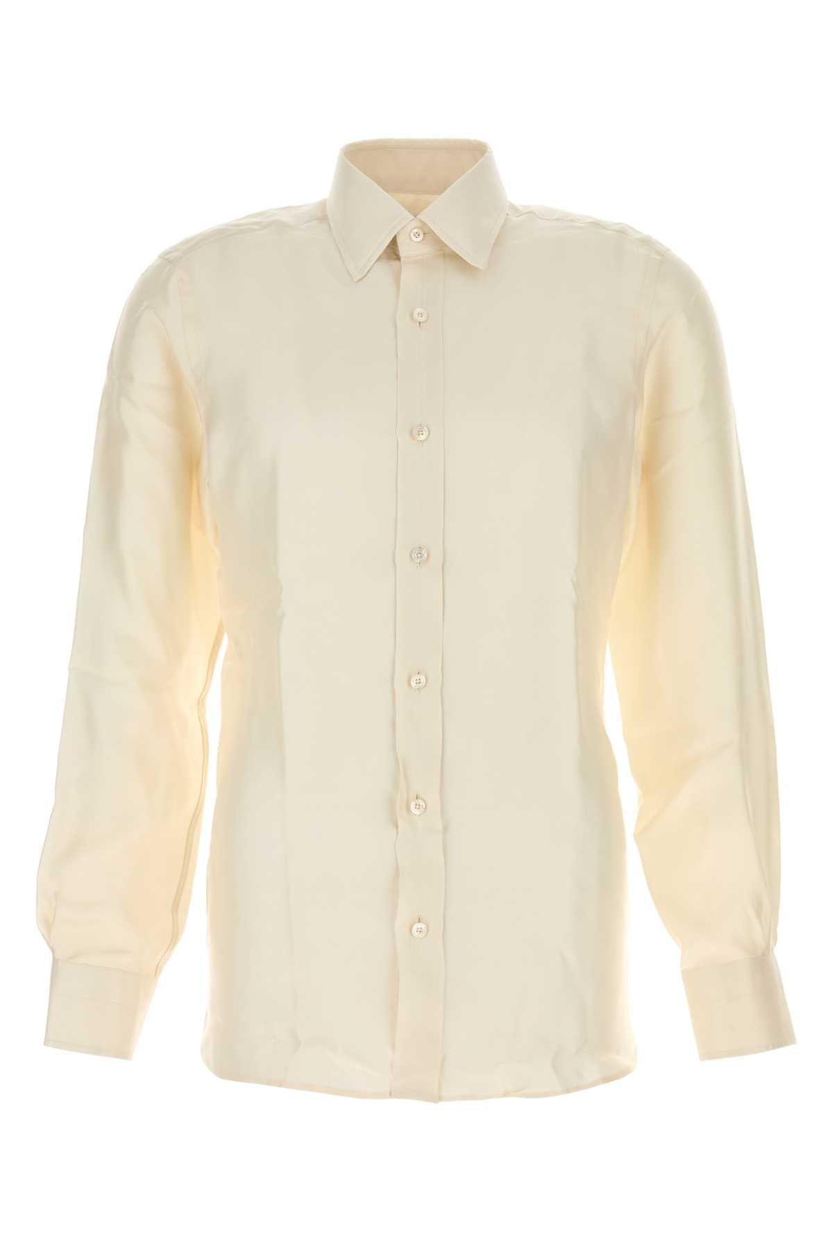 TOM FORD Silk Long Sleeve Button-Up Shirt for Men