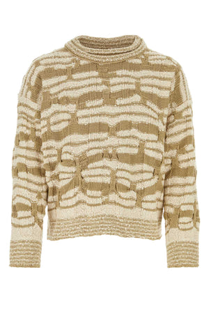 BOTTEGA VENETA Embroidered Cotton Blend Sweater for Men