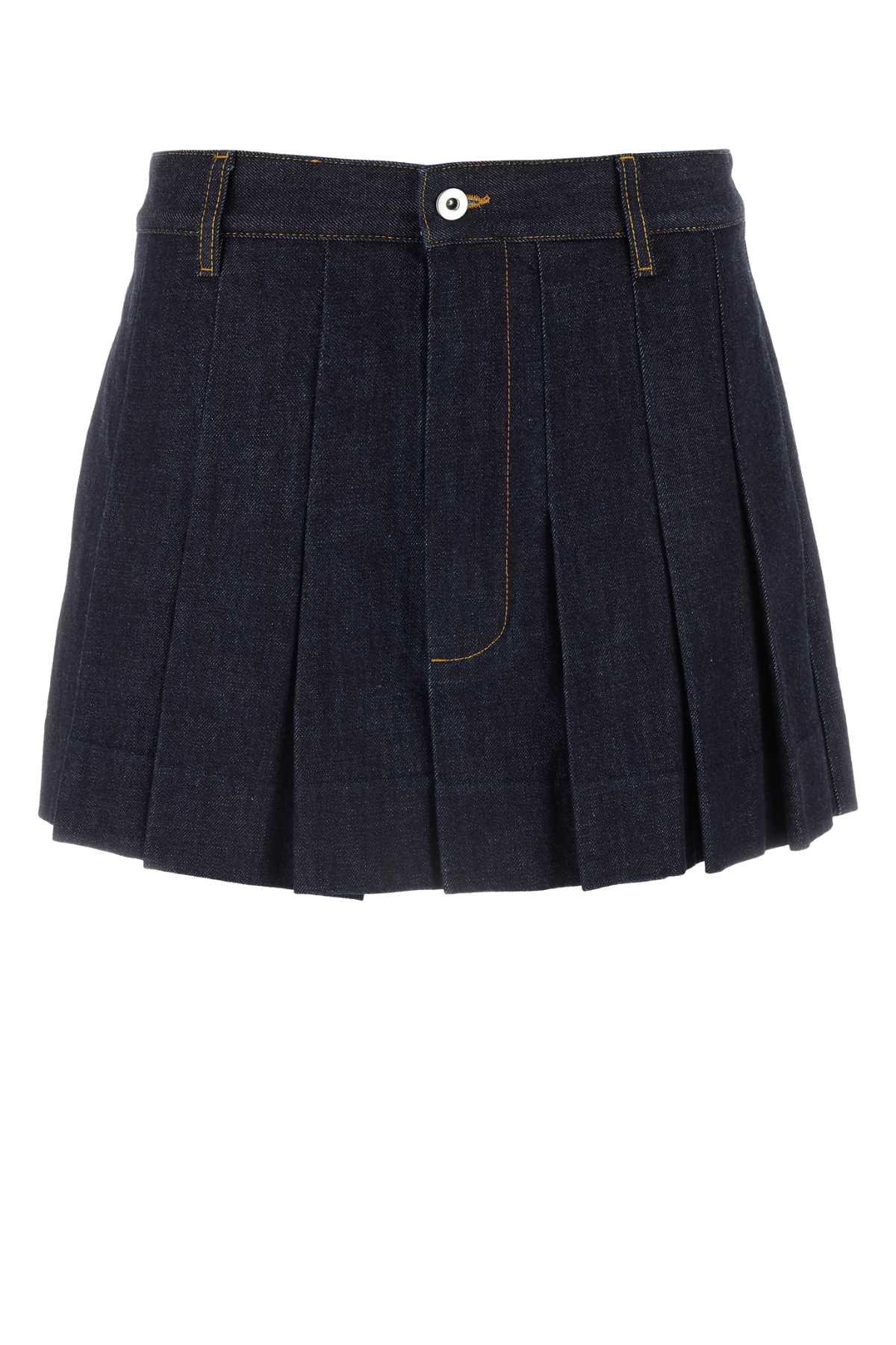 BOTTEGA VENETA Chic Dark Blue Denim Mini Skirt