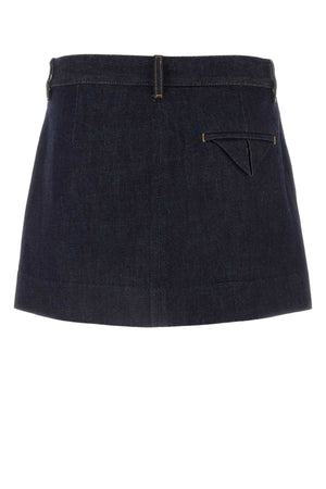 BOTTEGA VENETA Chic Dark Blue Denim Mini Skirt