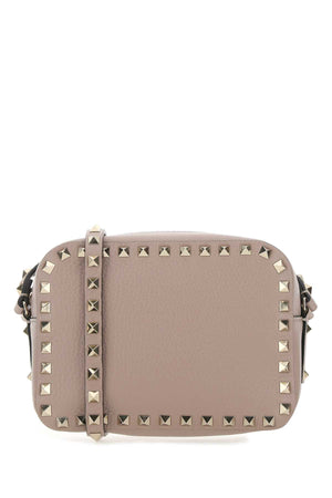 VALENTINO GARAVANI Mini Antiqued Pink Leather Crossbody Handbag