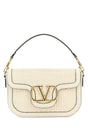 VALENTINO GARAVANI Mini Ivory Leather Alltime Shoulder Handbag