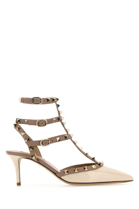 VALENTINO GARAVANI Two-tone Leather Rockstud Pumps - 7 cm Heel