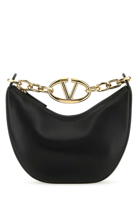 VALENTINO GARAVANI Mini Black Leather Hobo Handbag