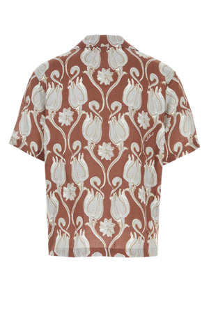 VALENTINO GARAVANI Printed Linen Shirt for Men - Seasonal Style 2024