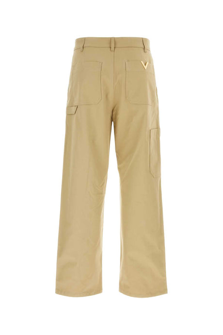 VALENTINO GARAVANI Modern Beige Stretch Cotton Pants for Men