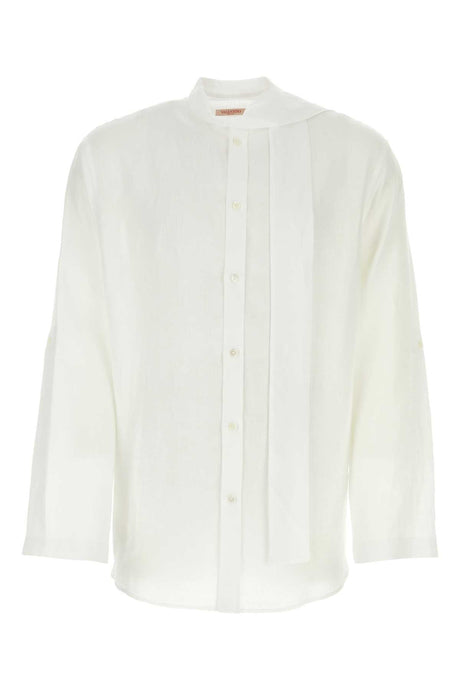 VALENTINO GARAVANI Elegant White Linen Shirt for Men