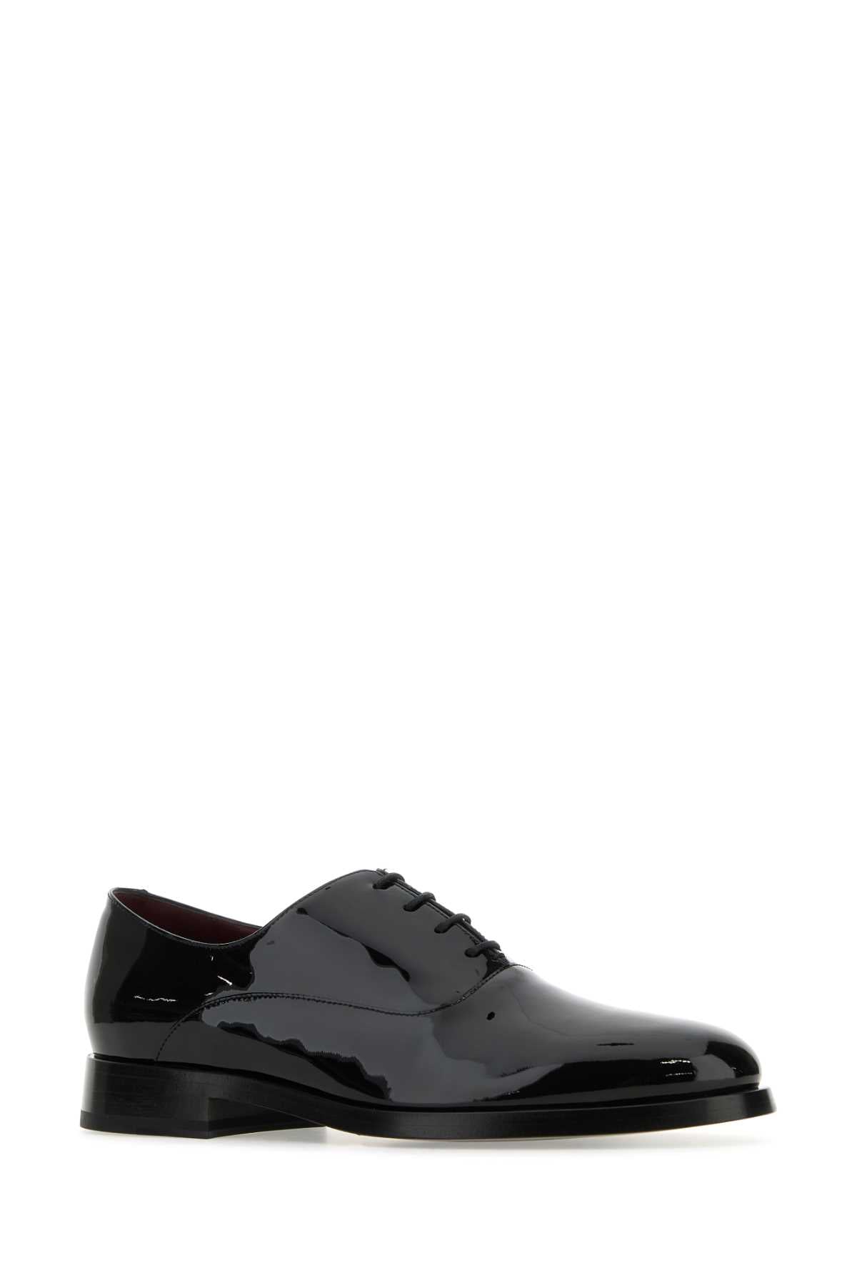 VALENTINO GARAVANI Stylish Black Leather Lace-Up Shoes for Men