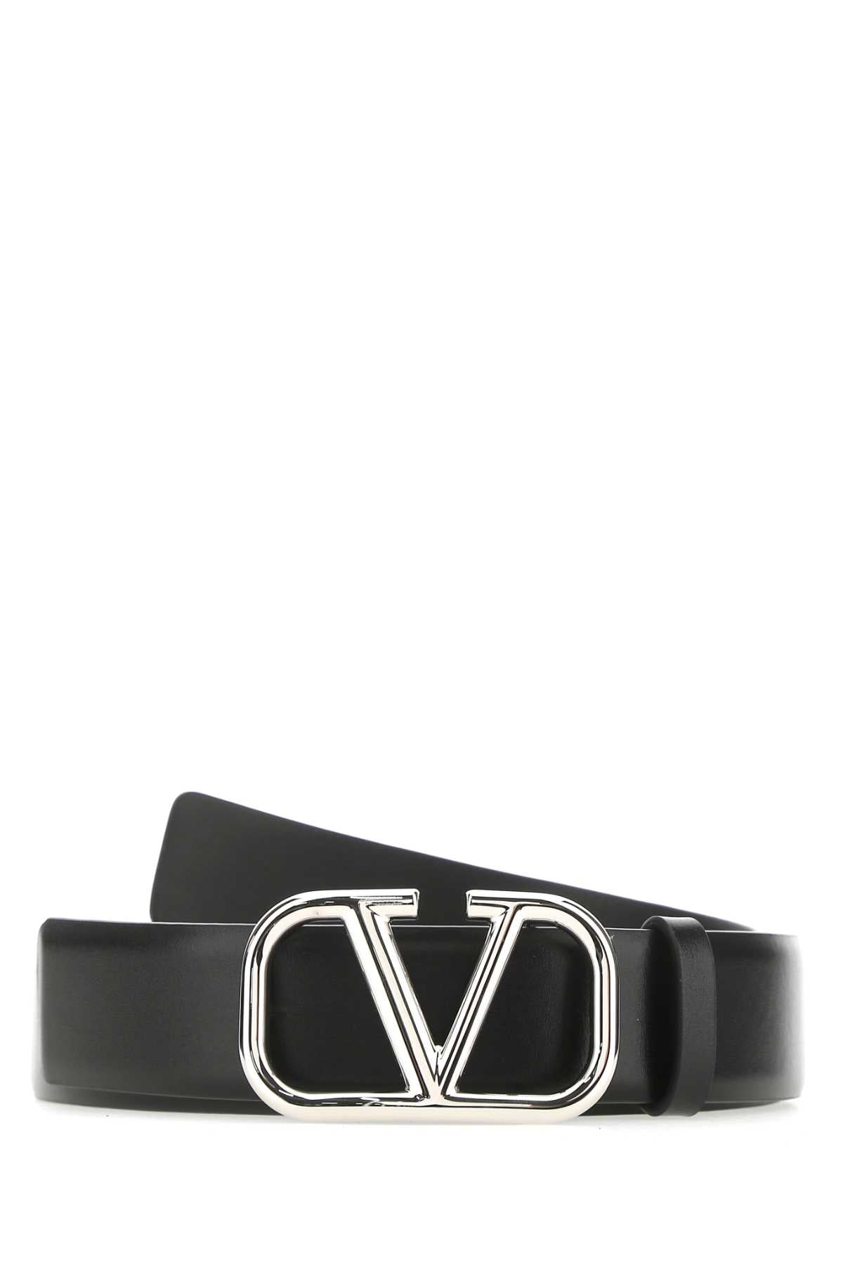 VALENTINO GARAVANI Classic Leather VLogo Belt - 3 cm Width