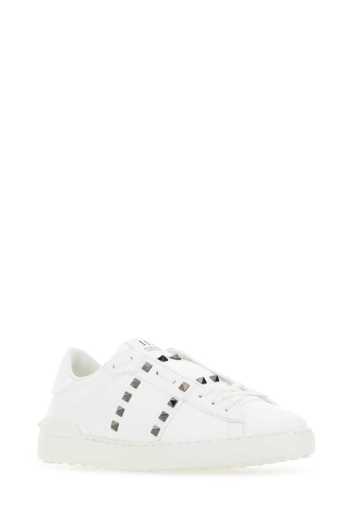 VALENTINO GARAVANI Men's White Rockstud Untitled Sneakers