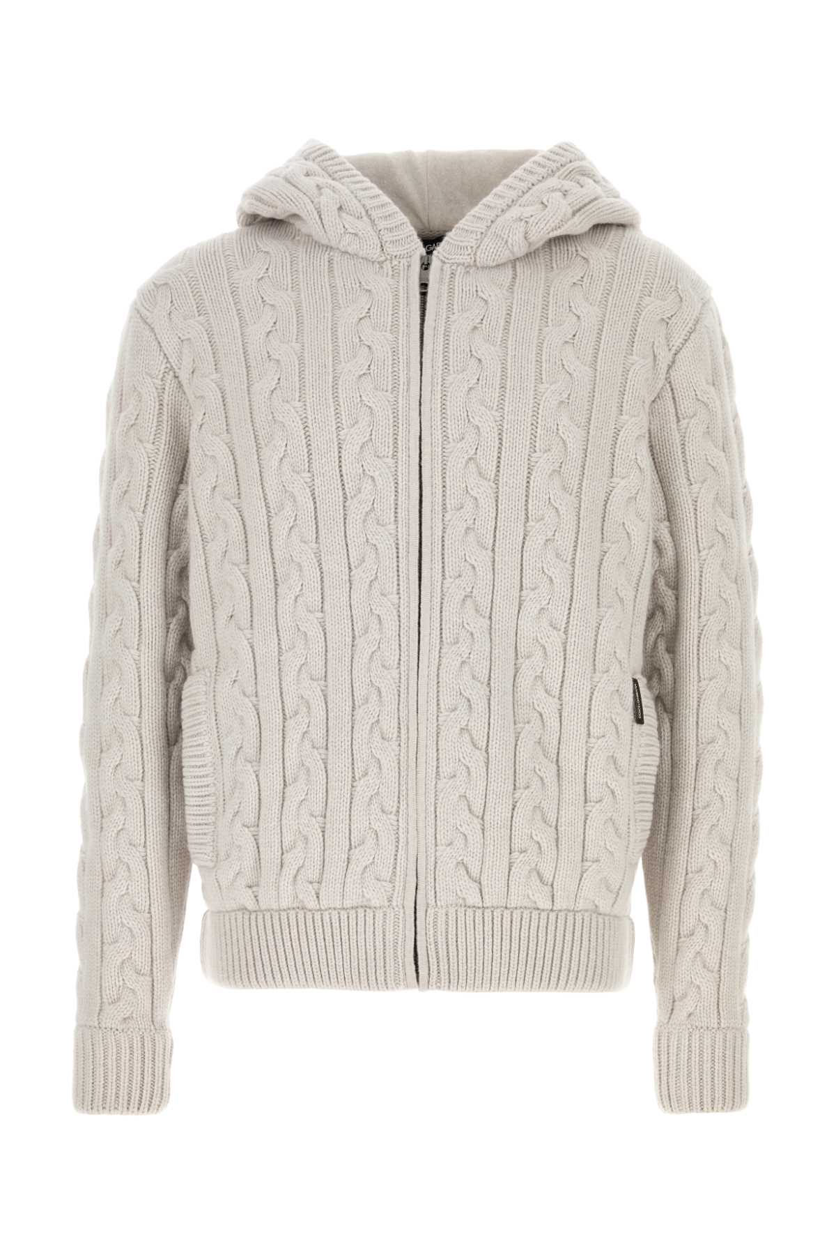 DOLCE & GABBANA Sophisticated Sand Wool Blend Cardigan