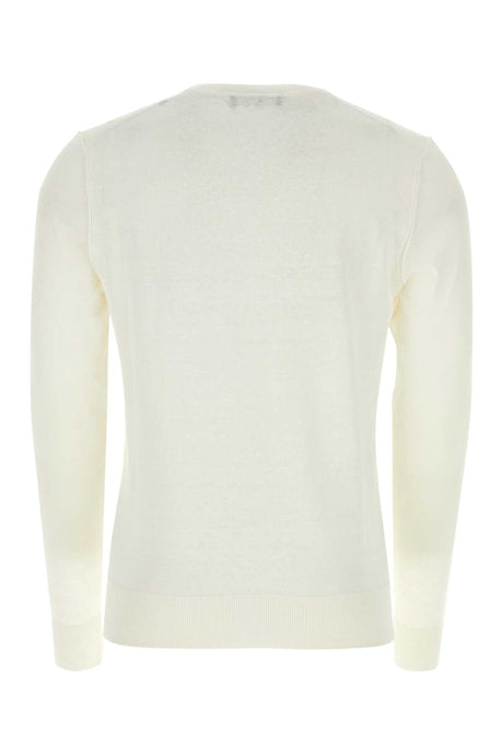 DOLCE & GABBANA Ivory Linen Blend Sweater for Men