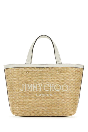 JIMMY CHOO Chic Beige Raffia Mini Handbag