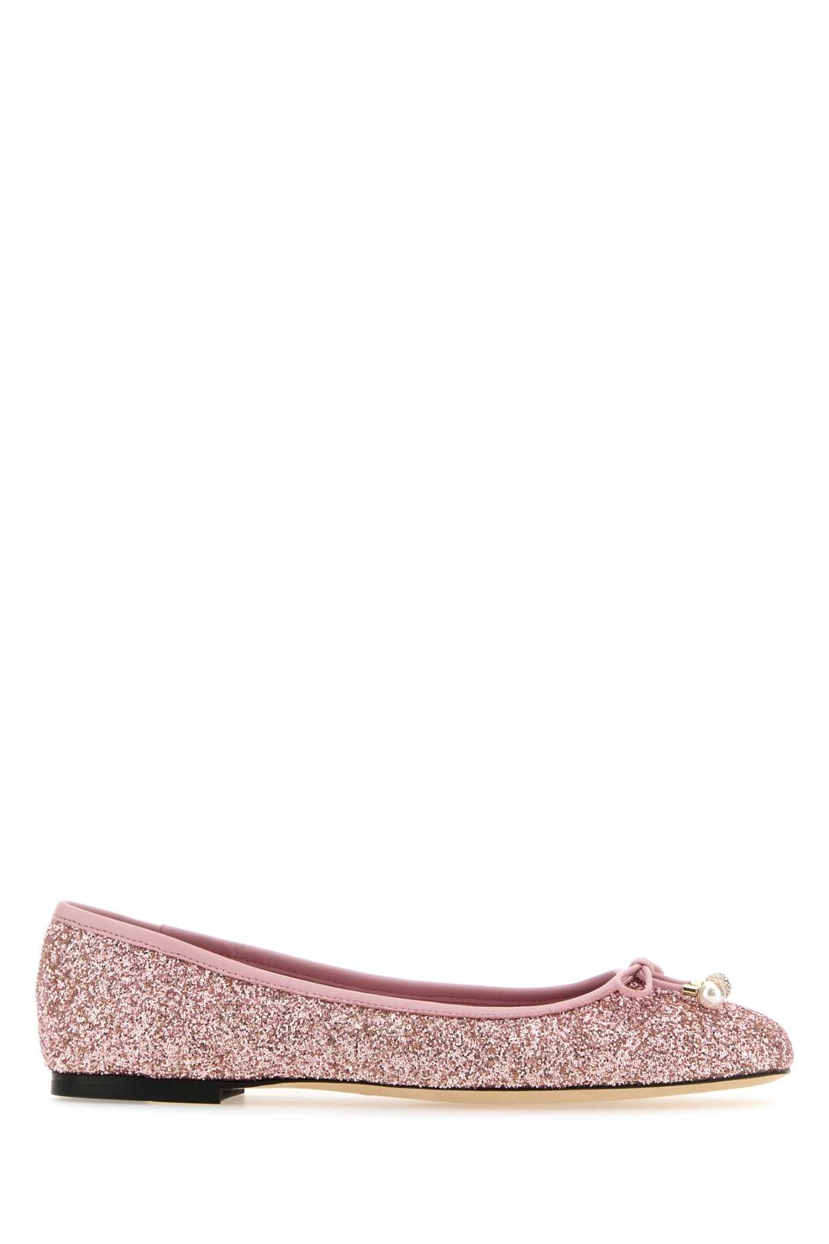 JIMMY CHOO Embellished Mini Ballerinas