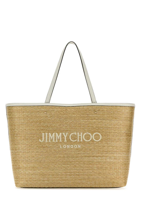 JIMMY CHOO Elegant Raffia Handbag - 38x30x12 cm