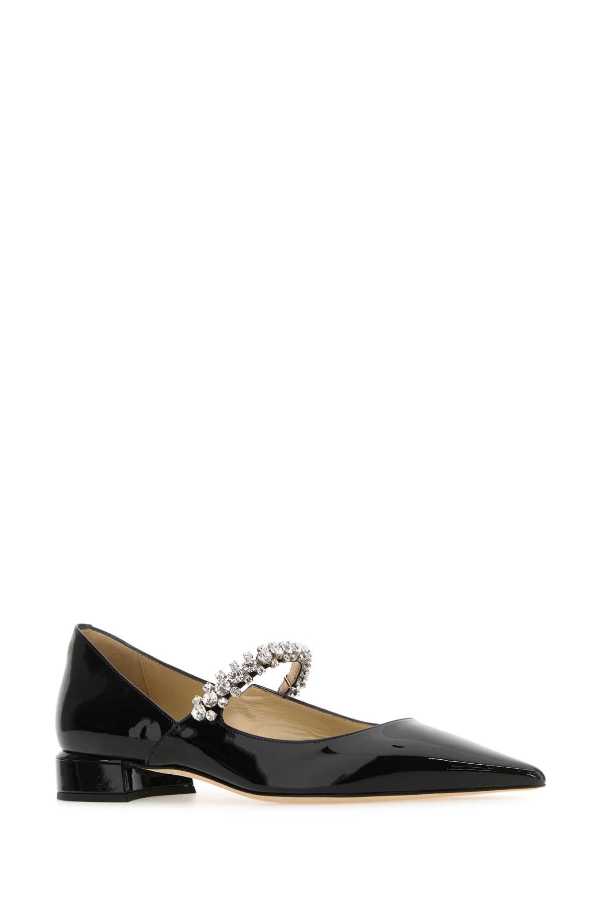 JIMMY CHOO Elegant Black Patent Leather Ballerinas