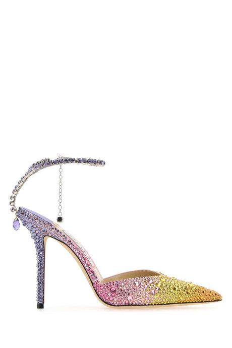 JIMMY CHOO Embellished Leather 100mm Pumps for Women